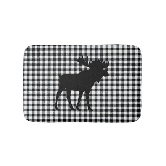 Tapete De Banheiro Moose Buffalo Check Mountain Living Mat (frente)