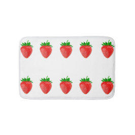 Tapete De Banheiro Morangos Bath Mat