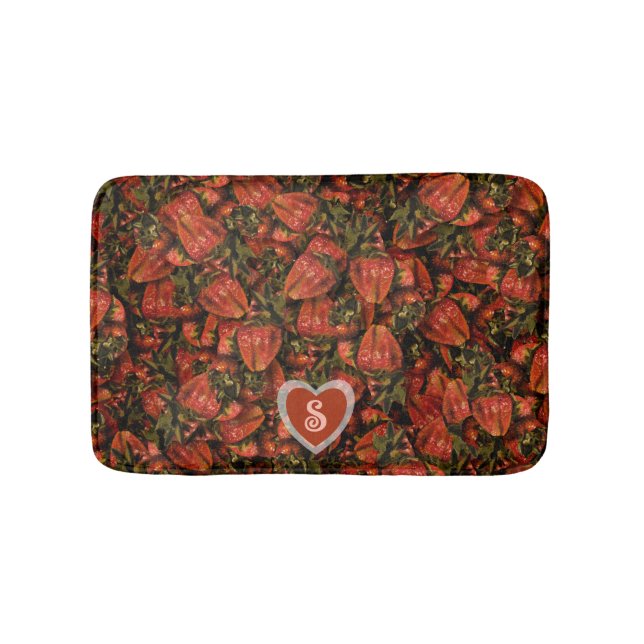 Tapete De Banheiro Morangos Bath Mat (frente)