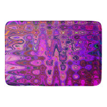 Mosaico Abstrato Rosa e Roxo Ondulado Retro