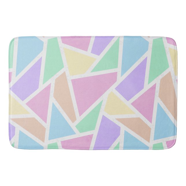 Tapete De Banheiro Mosaico arco-íris de pastel (Frente)