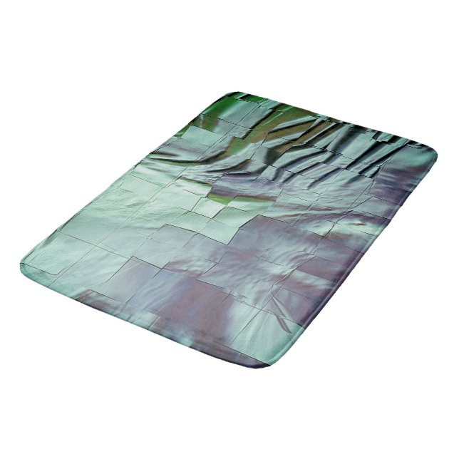 Tapete De Banheiro Mosaico de menta acinzentada com entalhe ligeiro e (Angulado)