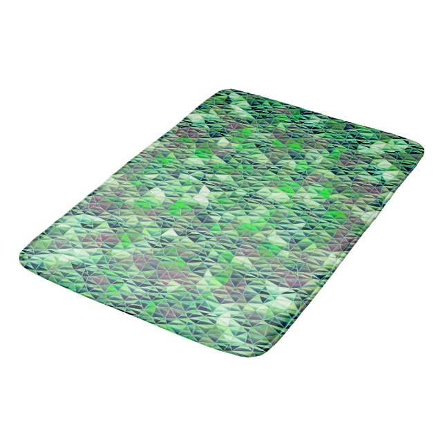 Tapete De Banheiro Mosaico em triângulos verdes com tons gradiente t (Angulado)