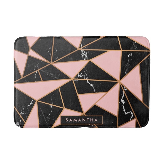 Tapete De Banheiro Mosaico Rosa Marble (Frente)