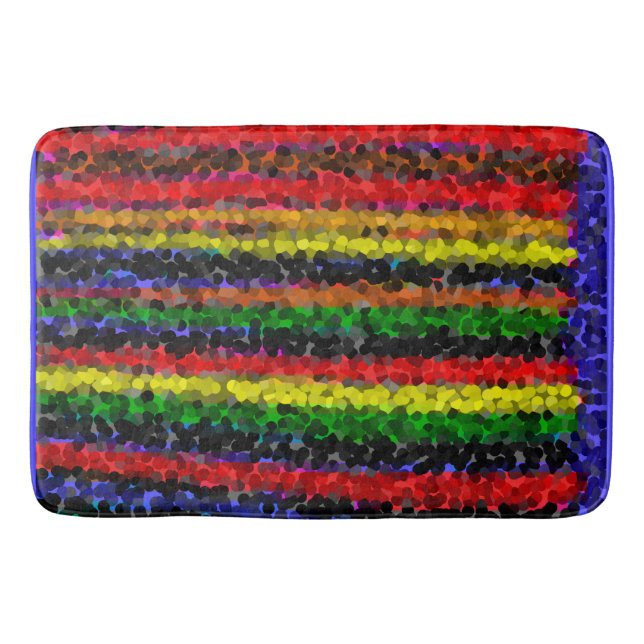 Tapete De Banheiro Mosaico Stripes Bath Mat (Frente)