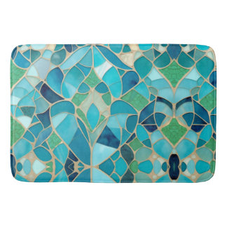 Tapete De Banheiro Mosaico Turquoise Abstrato