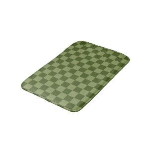 Tapete De Banheiro Moss Green Checkerboard