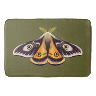 Tapete De Banheiro Moth Insect Art Goblincore Saturnia Witchy Green