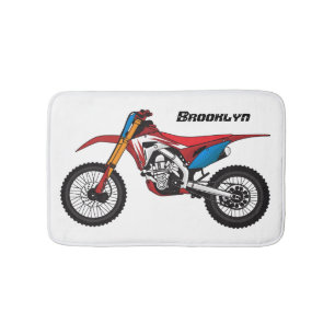 Tapete De Banheiro Moto de terra vermelha