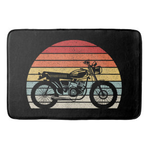 Tapete De Banheiro Motocicleta Vintage Retro
