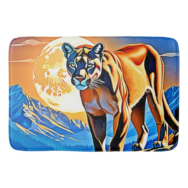 Tapete De Banheiro Mountain Cougar: Majestade Sunset (Frente)