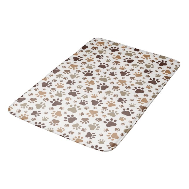 Tapete De Banheiro Muddy Paw Prints Bath Mat (Angulado)