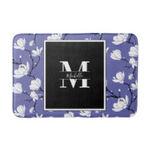 Muito Periwinkle Monogramas Magnolia Flor