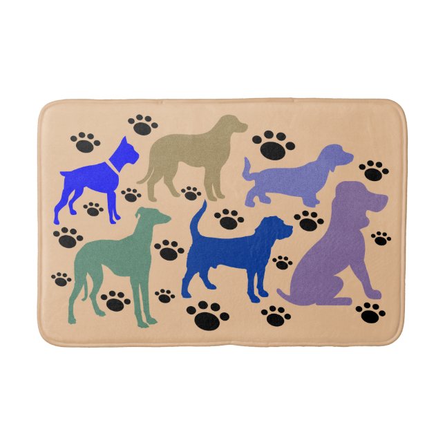 Tapete De Banheiro Muitos Cães Bath Mat (Frente)