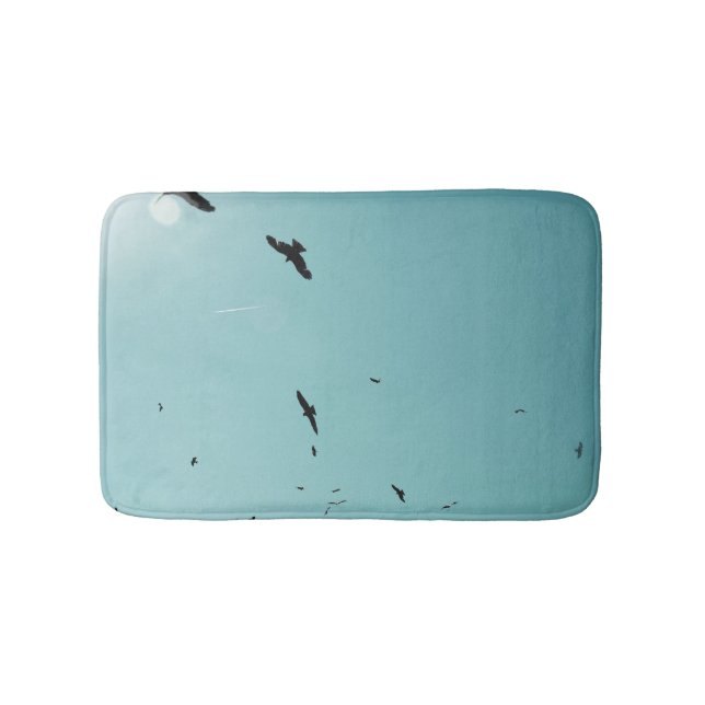 Tapete De Banheiro Muitos pássaros e um rastro (frente)