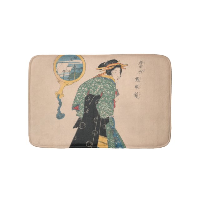 Tapete De Banheiro Mulher Kimono japonesa: Ukiyo-e Woodblock Impressã (frente)