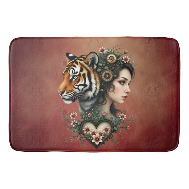 Tapete De Banheiro Mundo floral magnético steampunk (Frente)