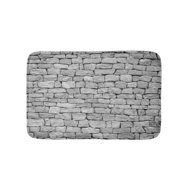 Tapete De Banheiro Muro de pedra cinza, fundo abstrato. (frente)