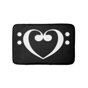 Tapete De Banheiro Music Heart Bathroom