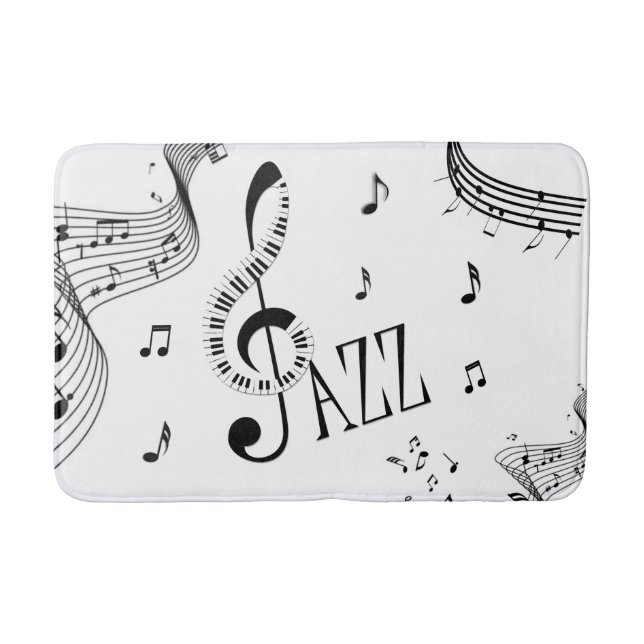 Tapete De Banheiro Música Jazz legal (Frente)