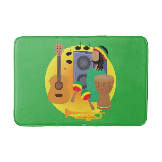 Tapete De Banheiro Música Reggae (Frente)