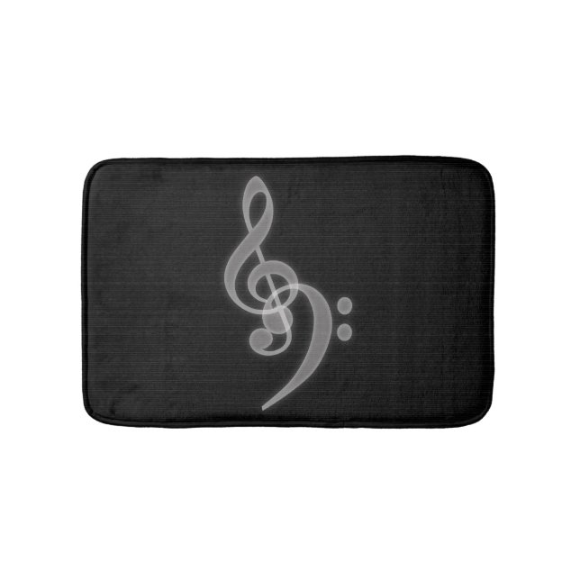 Tapete De Banheiro Música - Treble e Bass Clef Bath Mat (frente)