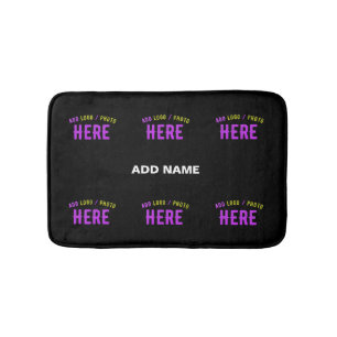 TAPETE DE BANHEIRO NA MODA MODERNO PERSONALIZÁVEL NEGRO VERIFICADO CO