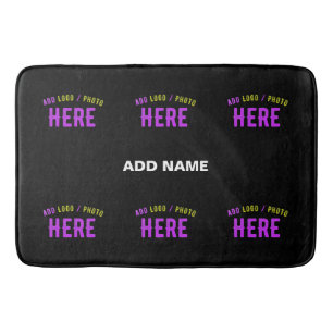 TAPETE DE BANHEIRO NA MODA MODERNO PERSONALIZÁVEL NEGRO VERIFICADO CO