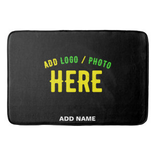 TAPETE DE BANHEIRO NA MODA MODERNO PERSONALIZÁVEL NEGRO VERIFICADO CO