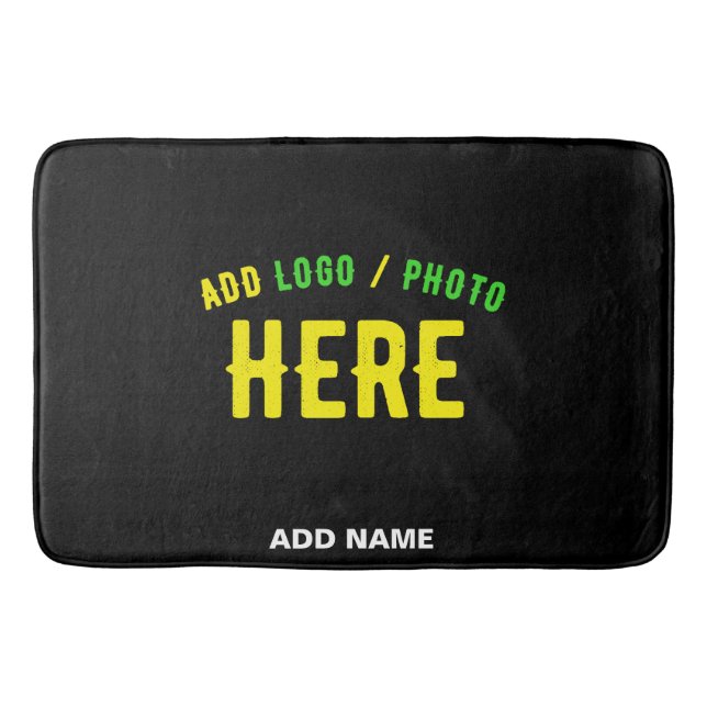 TAPETE DE BANHEIRO NA MODA MODERNO PERSONALIZÁVEL NEGRO VERIFICADO CO (Frente)