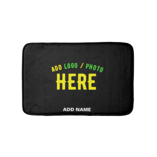 TAPETE DE BANHEIRO NA MODA MODERNO PERSONALIZÁVEL NEGRO VERIFICADO CO