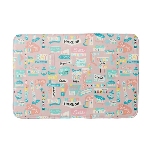 Tapete De Banheiro Na praia do NJ Shore, (Frente)