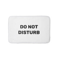 Não Incomodar Trendent Black and White Bath Mat