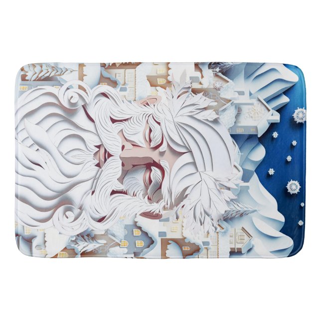 TAPETE DE BANHEIRO NATAL BRANCO (Frente)