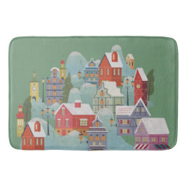 Tapete De Banheiro Natal da Cidade do inverno