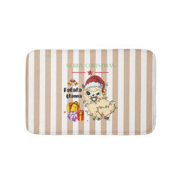 Tapete De Banheiro Natal Llama Bath Mat
