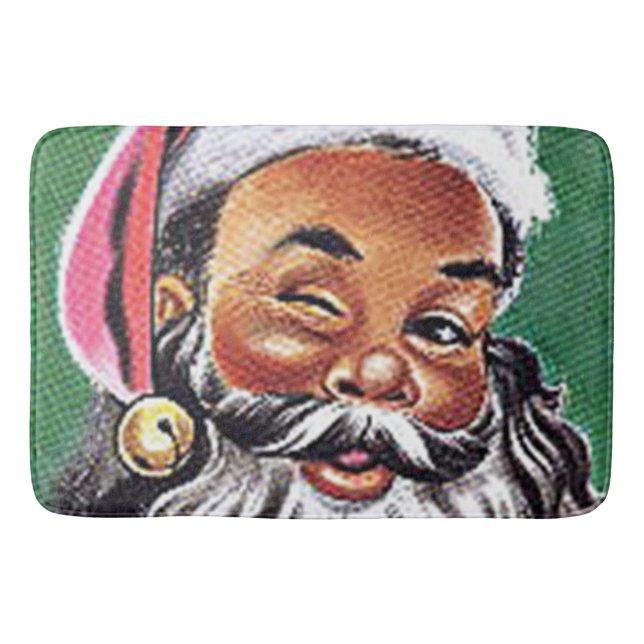 Tapete De Banheiro Natal negro afro-americano (Frente)