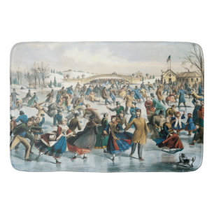 Tapete De Banheiro Natal Vitoriano Central Park Currier & Ives