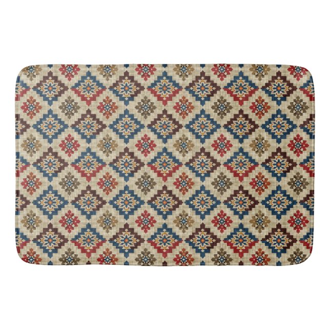 Tapete De Banheiro Native American Pattern Bath Mat (Frente)