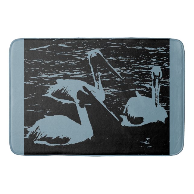 Tapete De Banheiro "Natureza Pássaros Negros Fotografia Alterada" (Frente)