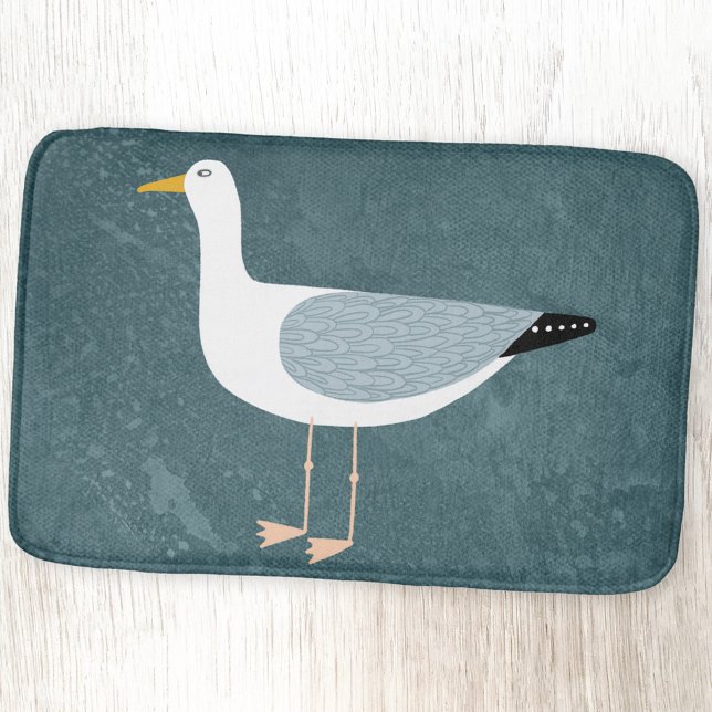 Tapete De Banheiro Náutica de gaivotas (Seagull nautical fun bath mat)