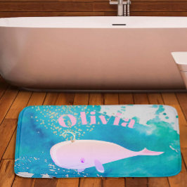 Tapete De Banheiro Náutica Pessoal Rosa-Rosa-Beringela