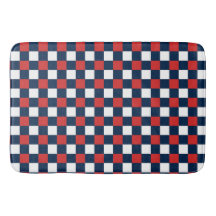 Nautical Doodles – Red & Navy Mini Check