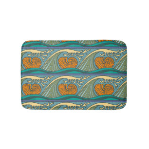 Tapete De Banheiro Nautilus Seashell Pattern Nouveau