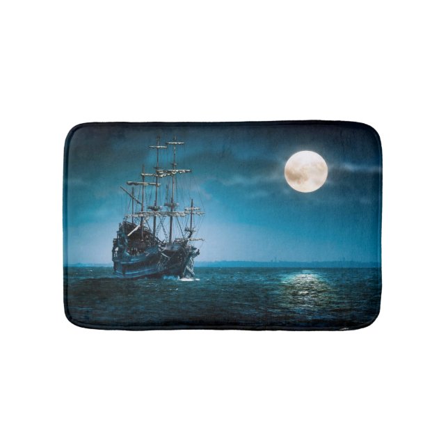 Tapete De Banheiro Navio à luz da Lua (frente)