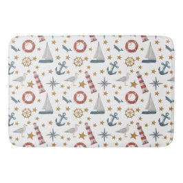 Tapete De Banheiro Navio-vela Rosa de captura de âncora do oceano náu