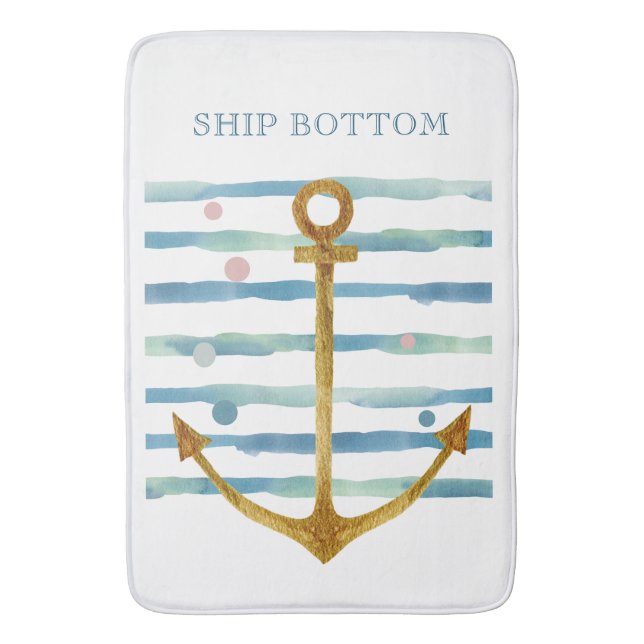 TAPETE DE BANHEIRO NAVIOS DE ÁGUA E NAVIOS DE VACAÇÃO DE ARTE DE ANCO (Frente Vertical)