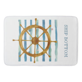 TAPETE DE BANHEIRO NAVIOS DE WATERCOLOR VACINA DE ARTE DE RODA