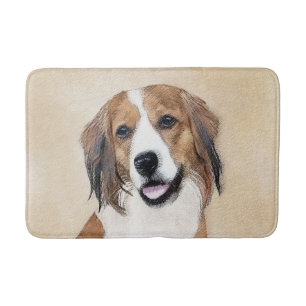 Tapete De Banheiro Nederlandse Kooikerhondje - Pintura de Cachorro