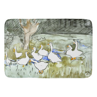 Tapete De Banheiro Neerlandês Art Nouveau Ducks and Geese